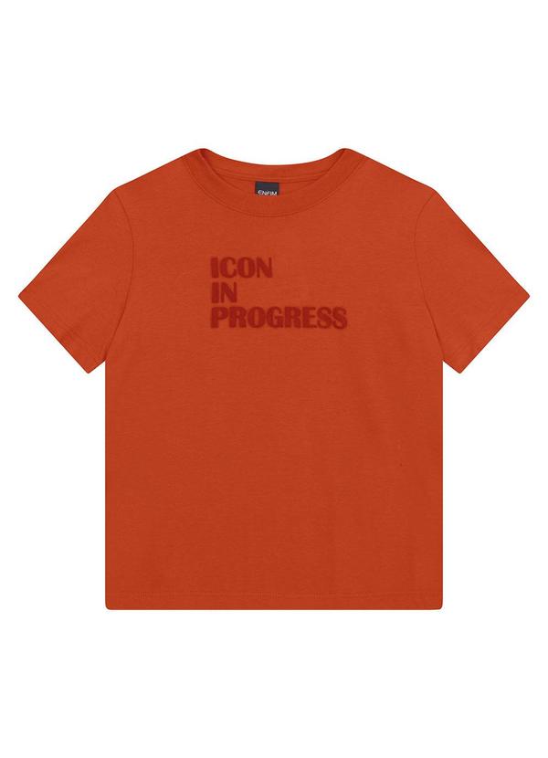 Camiseta Slim Icon In Progress Laranja