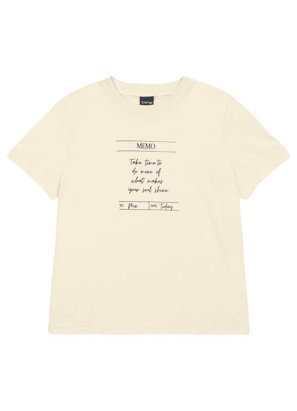 Camiseta Slim Memo To Me Off White