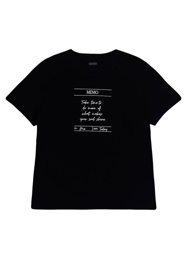 Camiseta Slim Memo To Me Preto