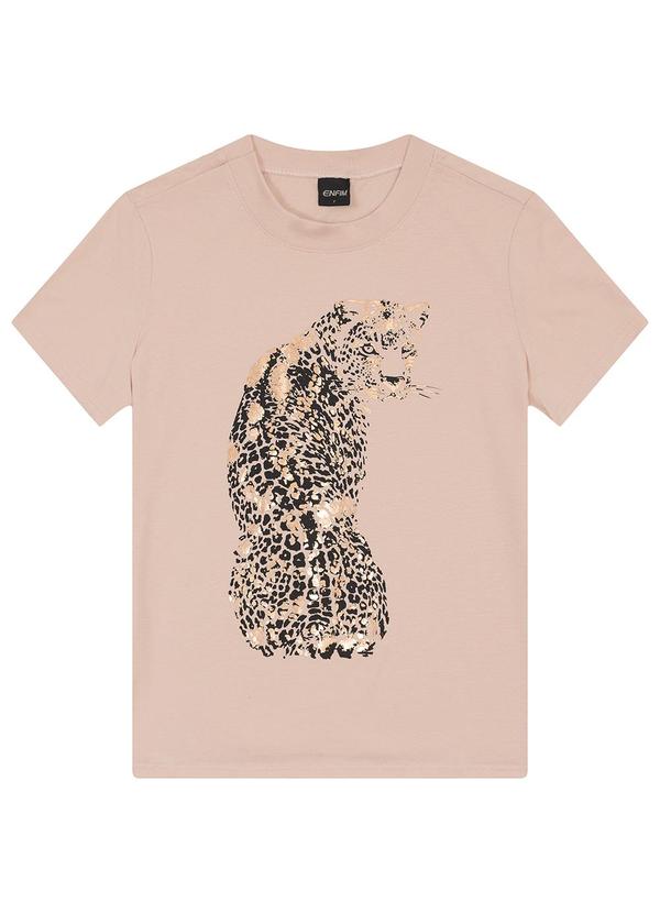 Vista 2 Camiseta Slim Onça Pintada Nude Enfim Enfim