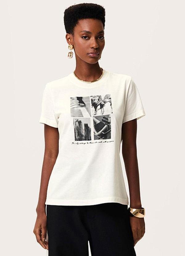 Camiseta Slim The City Off White