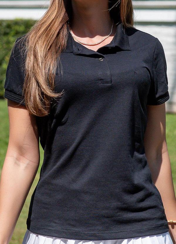 Polo Basica Feminina Preto