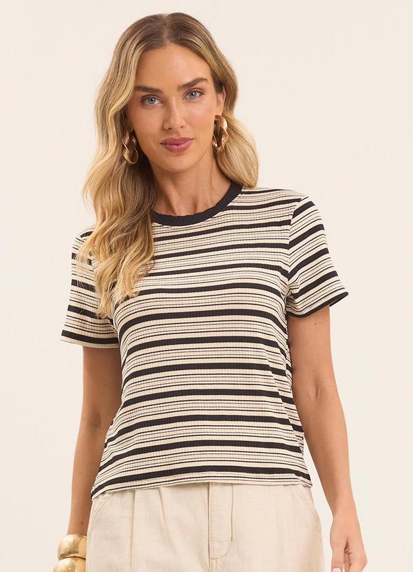 T-Shirt Boho Canelada Listrado