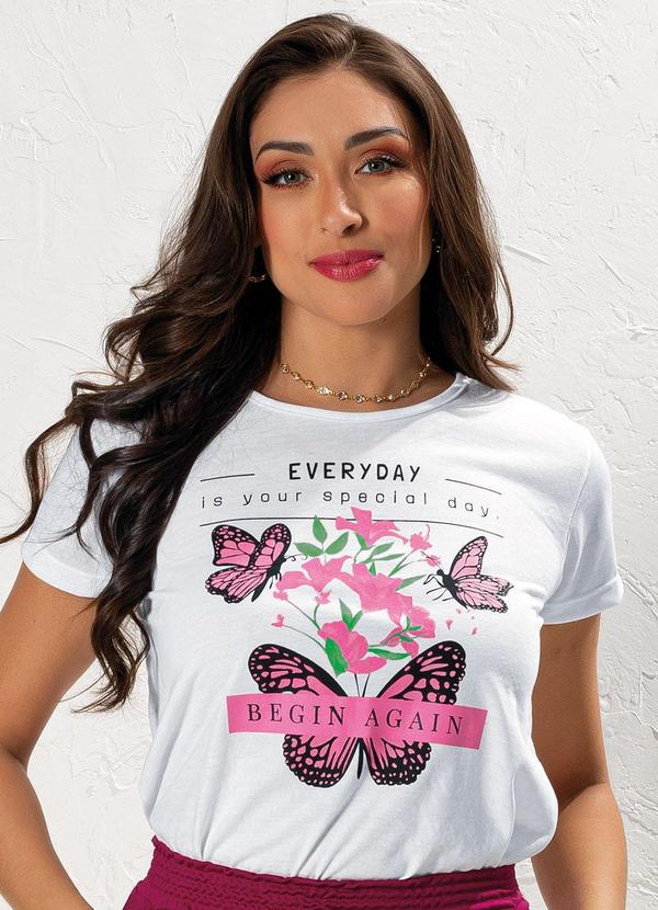 T-Shirt Branco em Malha