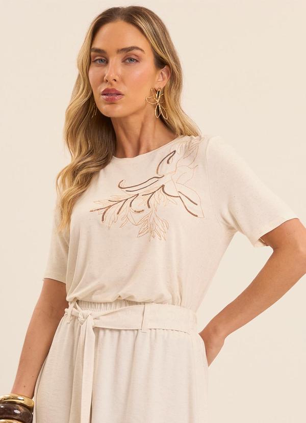 Vista 2 T-Shirt Brisa Bordada Branco Doce Trama Doce Trama