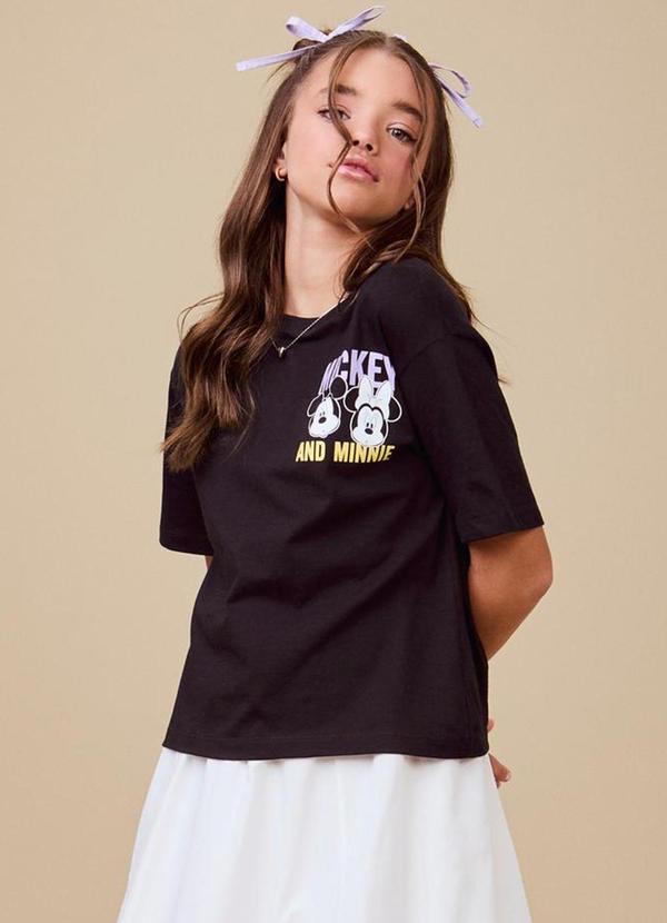 Vista 2 T-Shirt do Mickey Mouse Preto Authoria Authoria