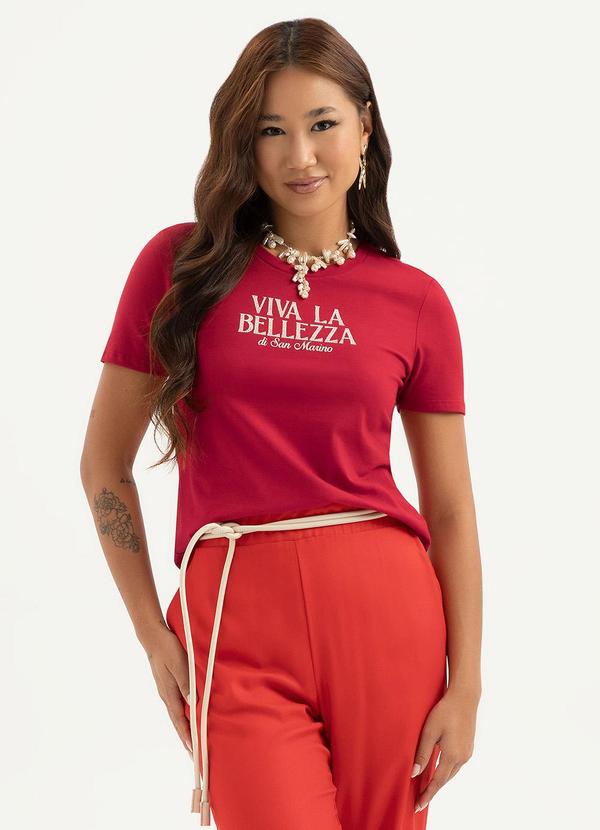 T-Shirt em Algodão Vermelho