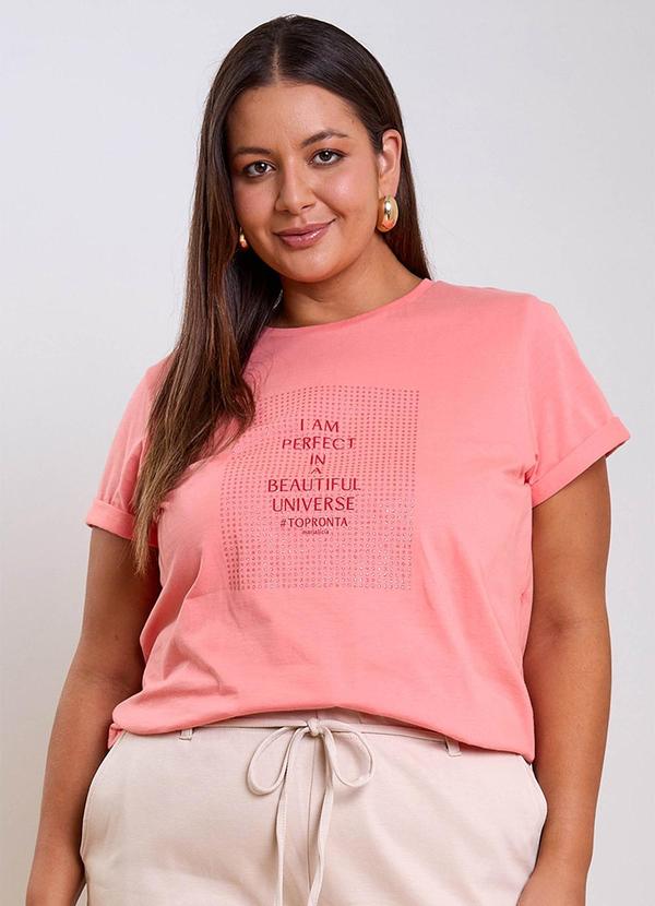 T-Shirt Feminina Glitter Laranja
