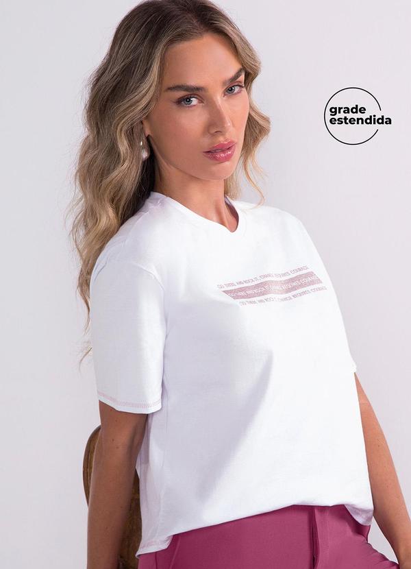 T-Shirt Feminina Manga Curta Branco