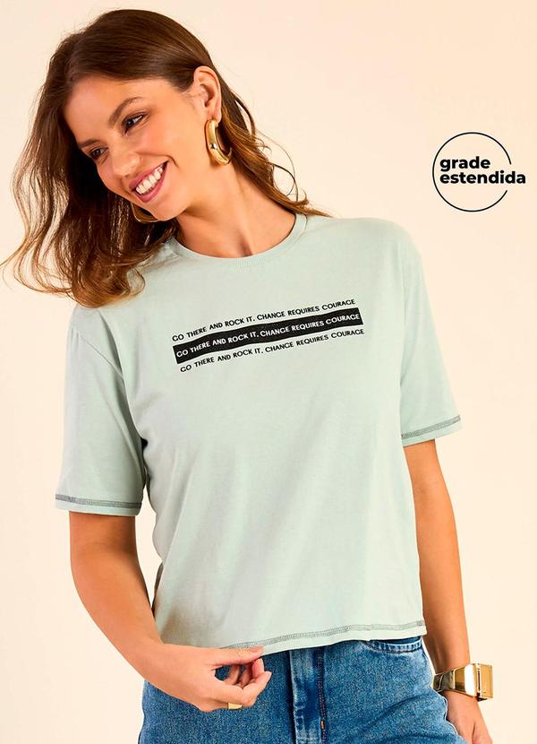 T-Shirt Feminina Manga Curta Verde
