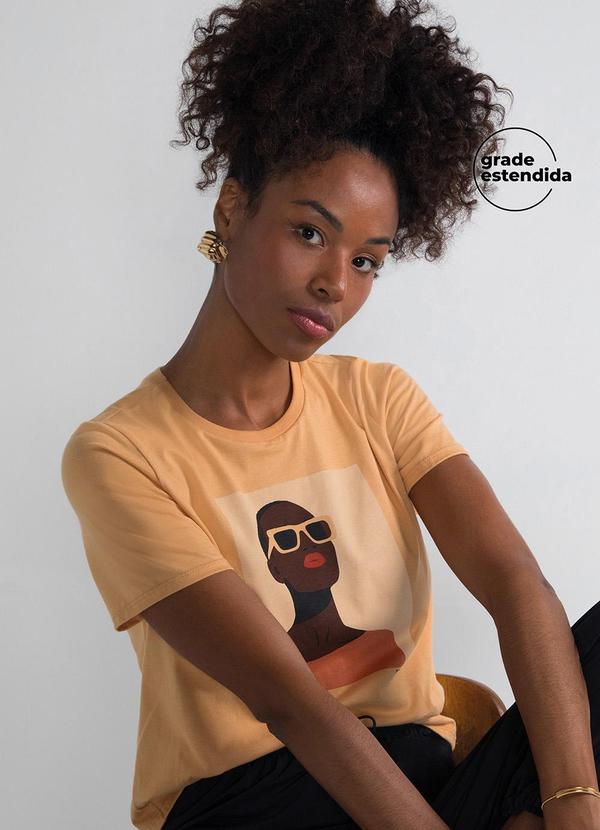 T-Shirt Feminina Mulheres Laranja