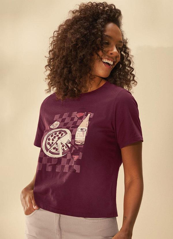 T-Shirt Feminina Regular Italiana Vermelho