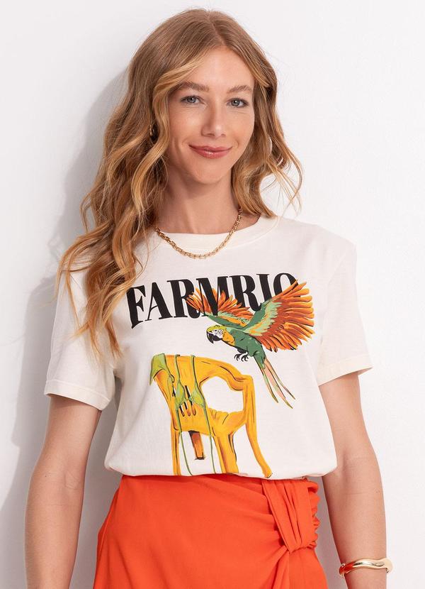T-Shirt Fit Cadeira e Biquini Rio Bege