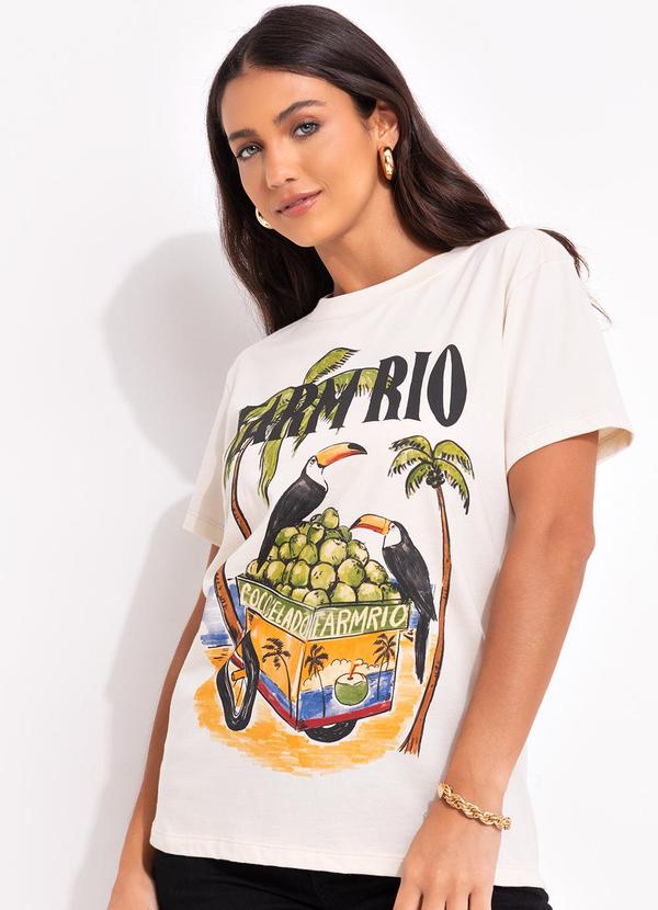 T-Shirt Fit Farm Rio Coco Gelado Bege