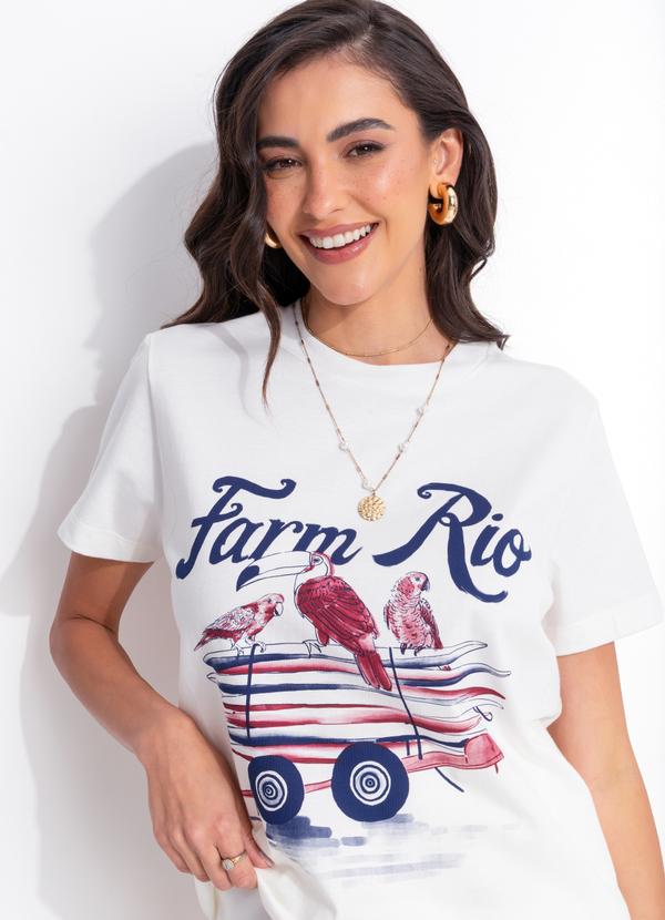 T-Shirt Fit Pilha de Pranchas Off White