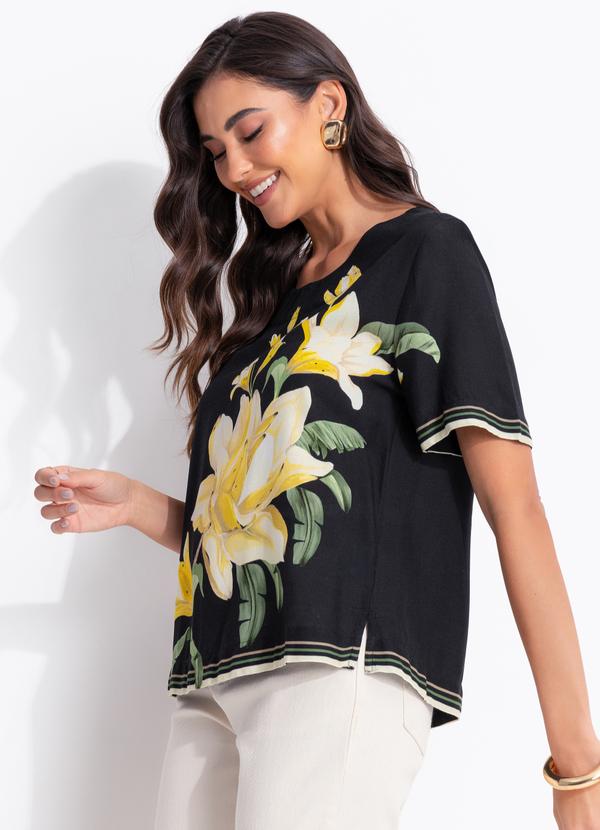 T-Shirt Flor Nana Preto