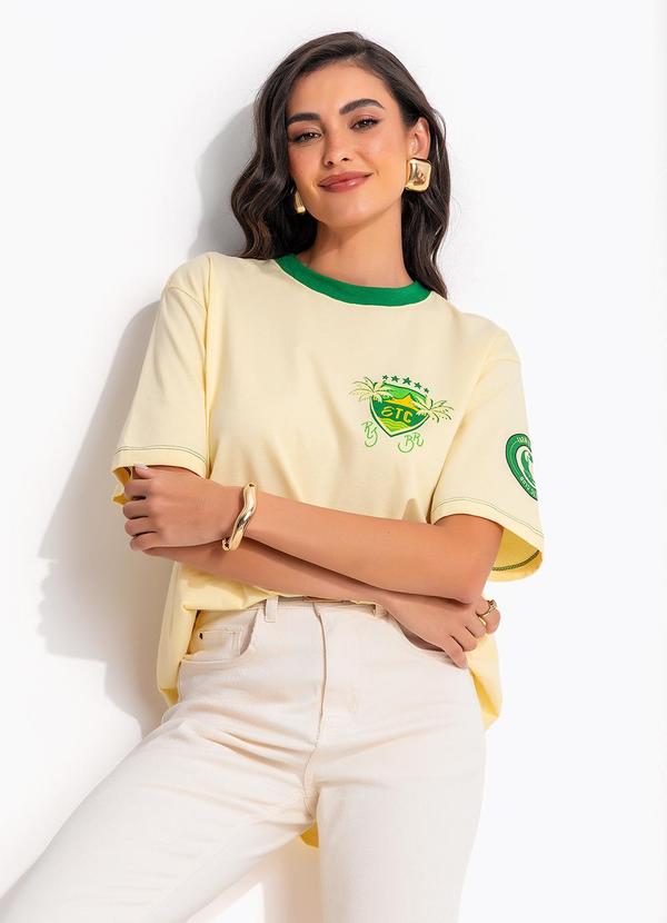 T-Shirt Ipanema Selo Carioca Amarelo