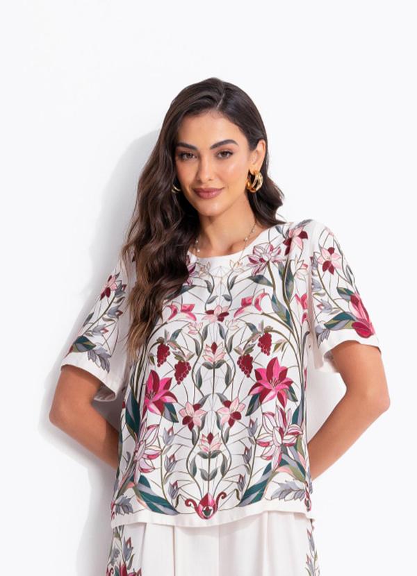 T-Shirt Jardim Vitral Bege