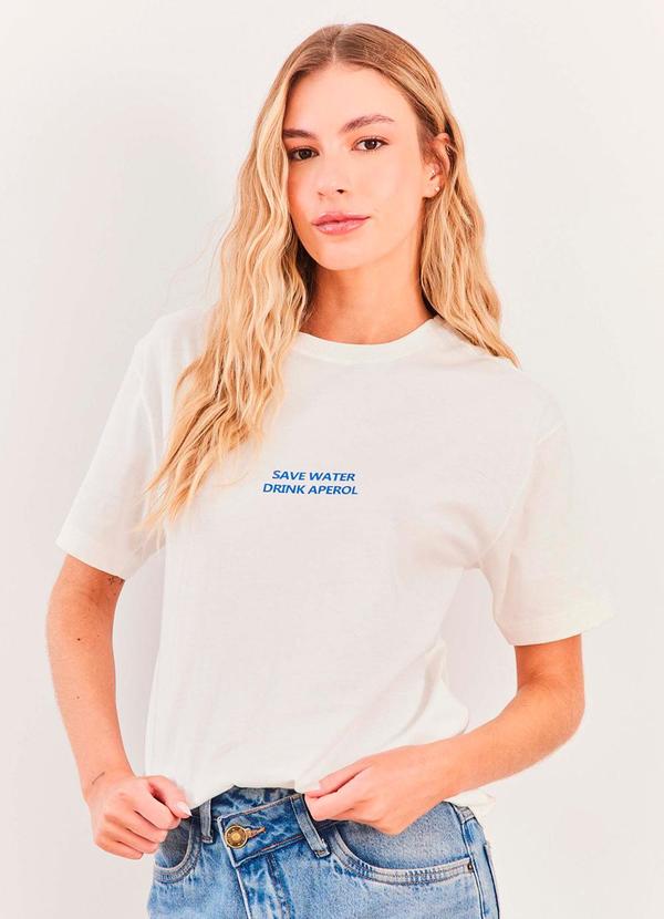 T-Shirt Manga Curta Algodão Spring Flow Branco