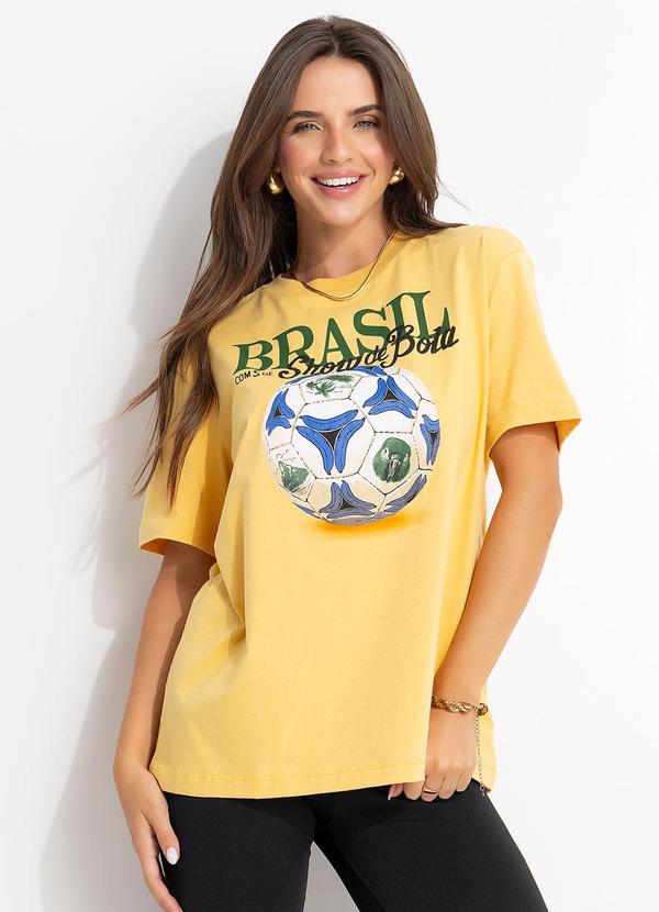 T-Shirt Média Brasil Show de Bola Amarelo