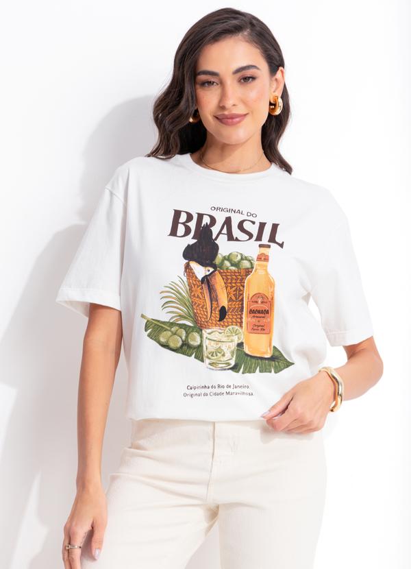 T-Shirt Média Cesto de Limões Off White