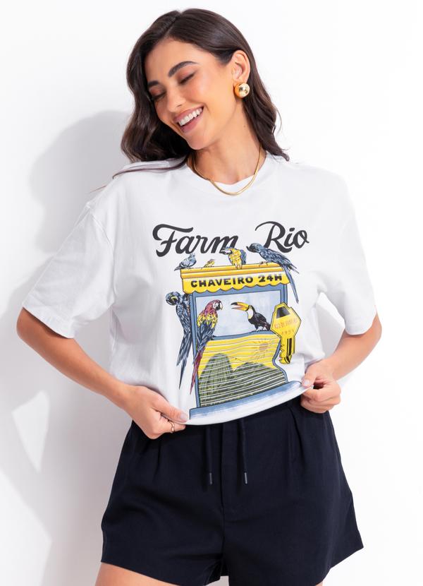 T-Shirt Média Chaveiro Branco