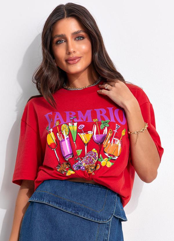 T-Shirt Média Drinks Farm Rio Vermelho