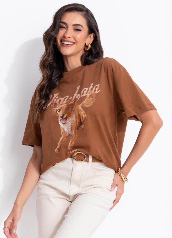 T-Shirt Média Vira Lata Raposinha Amarelo