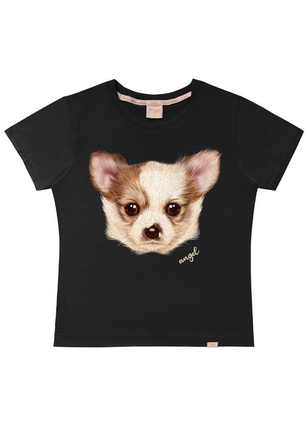 Vista 2 T-Shirt Pets Preto Angel Angel