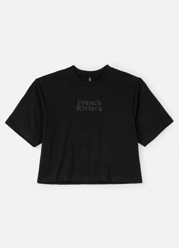 T-Shirt Preta French Riviera Preto