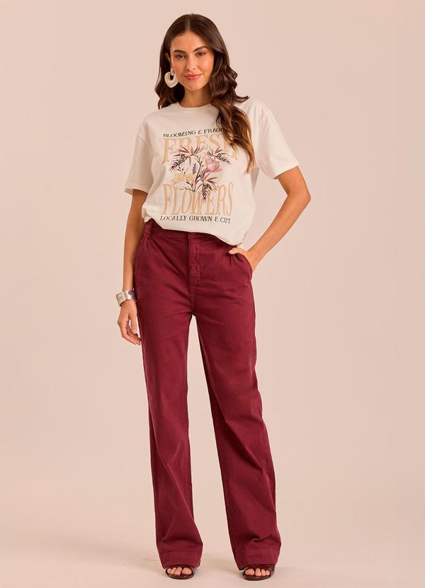 T-Shirt Soft Garden em Malha Branco