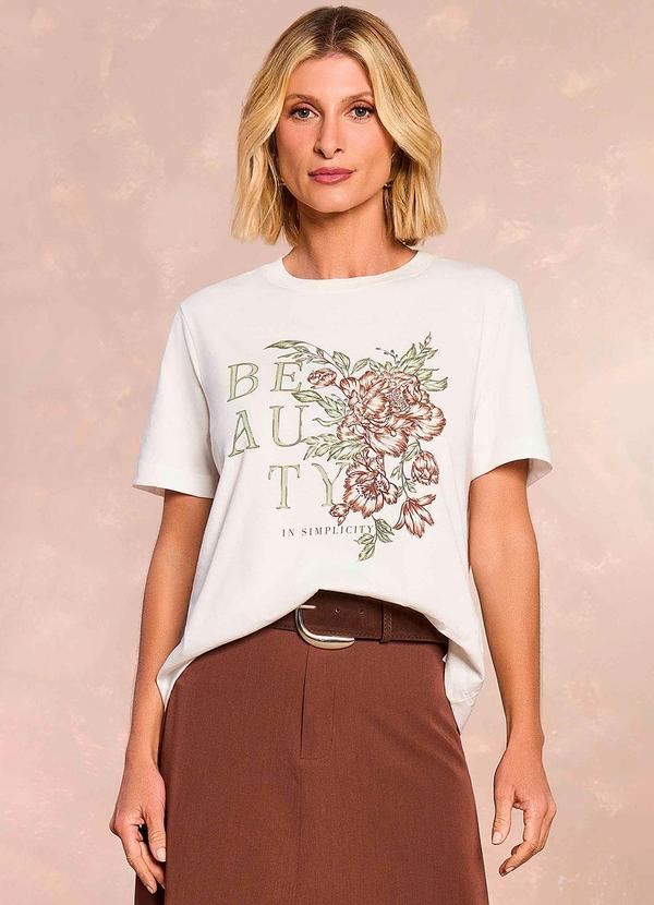 T-Shirt Soft Garden Estampada Branco