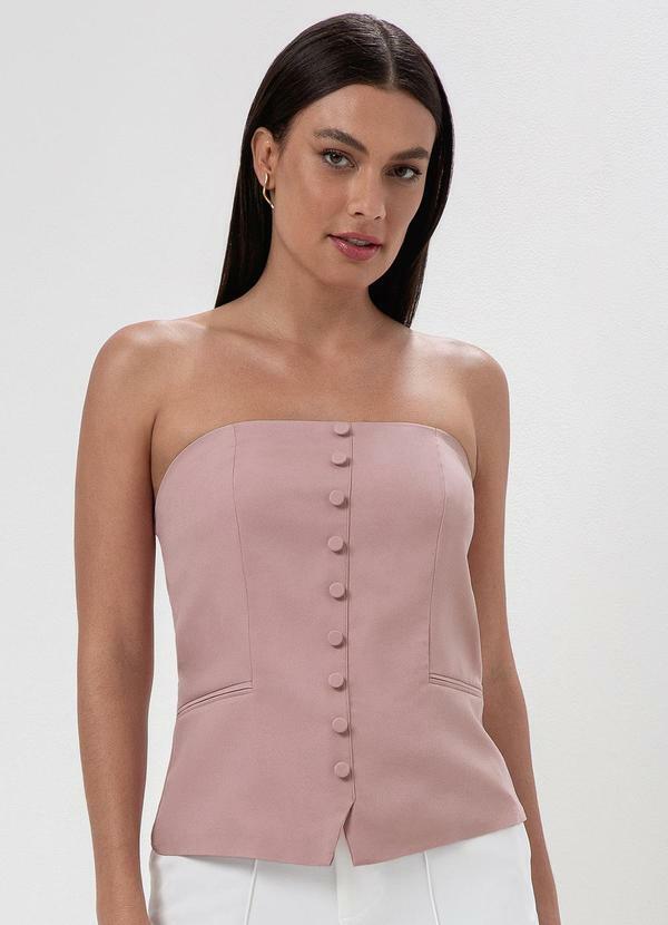 Vista 2 Blusa de Alafaitaria Rosê Adrine Principessa Principessa