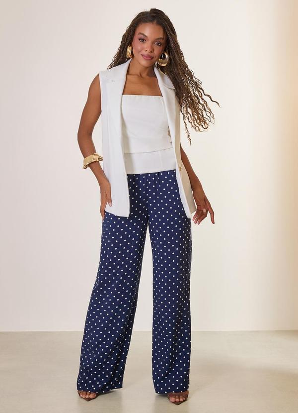 Top Alfaiataria com Pregas Off White