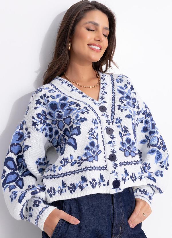 Vista 2 Cardigan Tricot Porcelana Off White FARM FARM