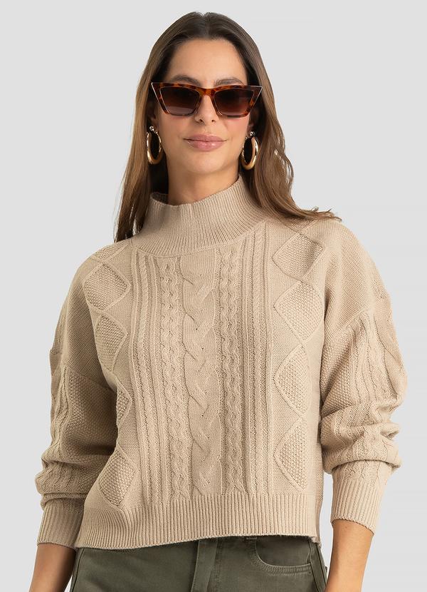 Suéter Feminino em Tricot Bege