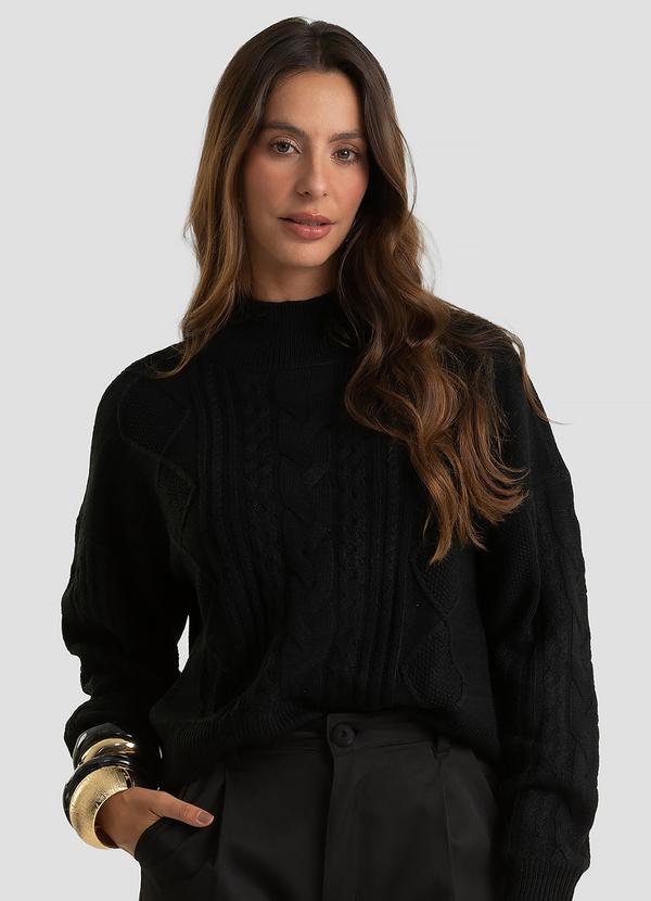 Suéter Feminino em Tricot Preto