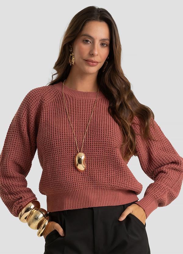 Suéter Feminino em Tricot Rosa