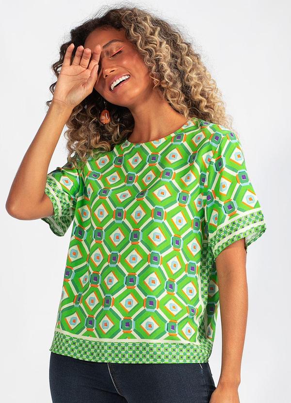 Vista 2 Blusa em Viscose Estampado Colcci Colcci