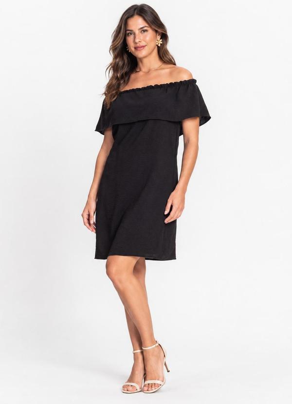 Vestido Ciganinha em Air Flow Preto