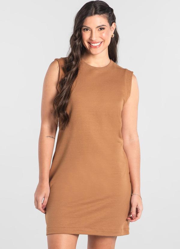 Vestido Adulto Moletinho Flamê Marrom