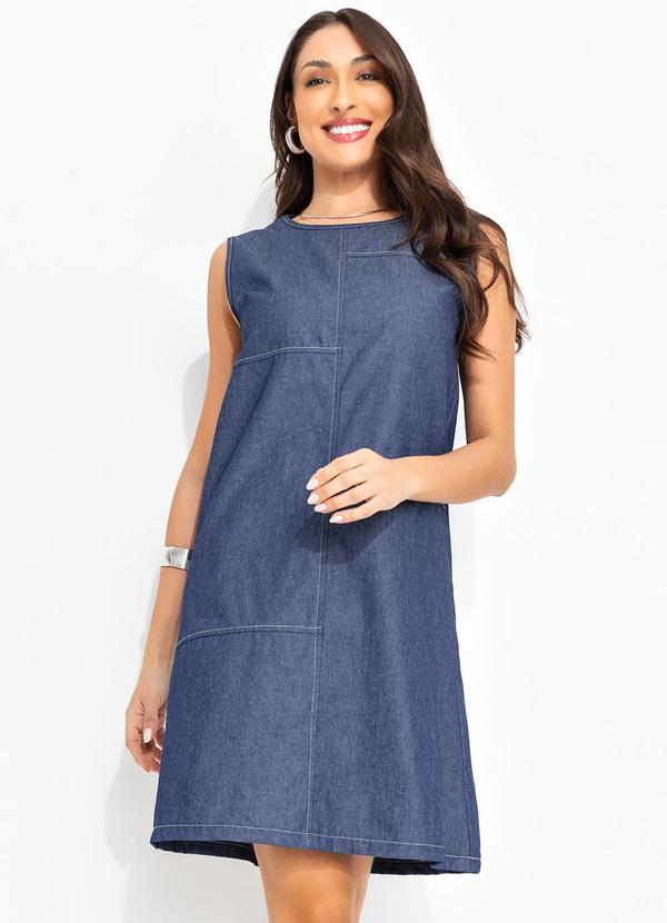 Vestido Azul em Jeans Leve