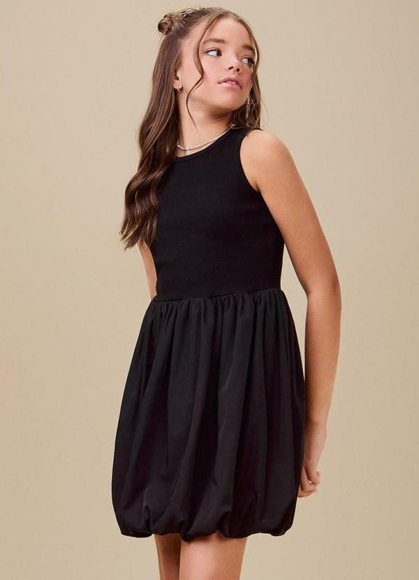 Vista 2 Vestido Balonê Preto Authoria Authoria