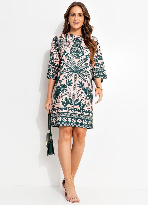Vestido Barrado Coqueiros em Malha Fria