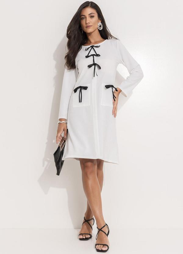 Vestido Branco em Malha Crepe