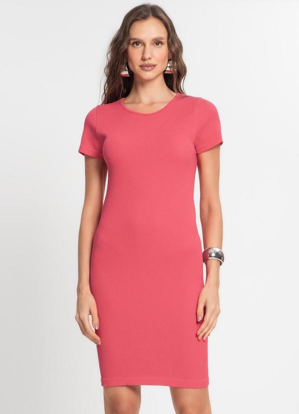 Vestido Canelado Feminino Vermelho