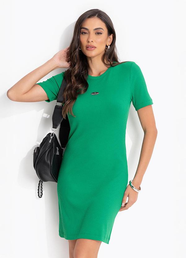 Vestido Canelado Verde