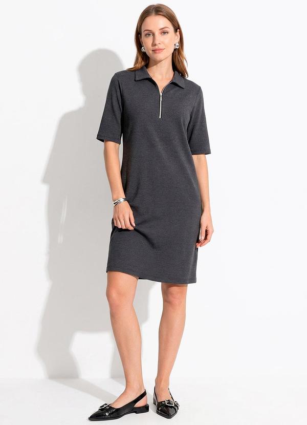 Vestido Chumbo em Malha Piquet