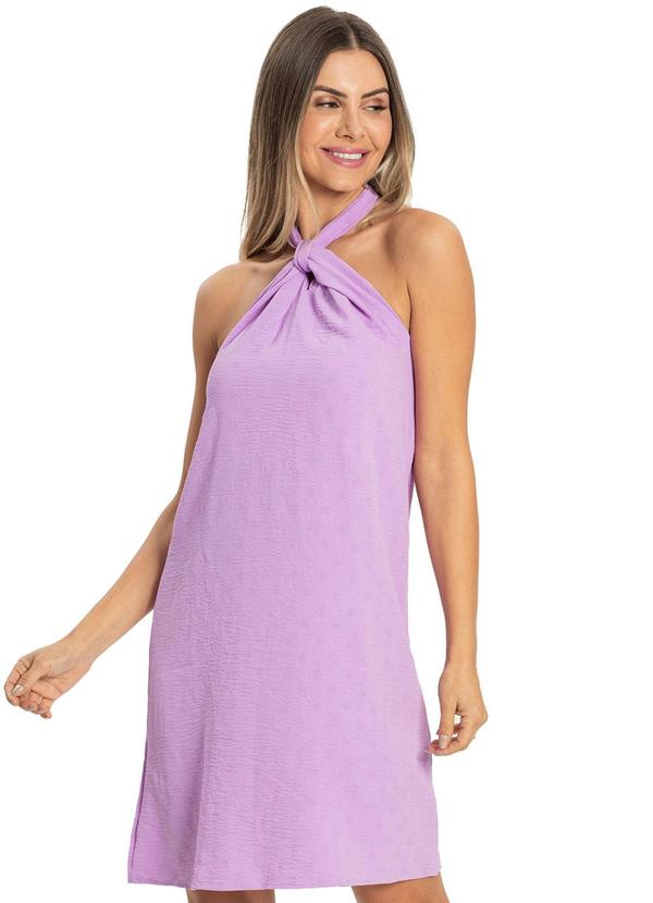 Vestido Crepe Feminino Roxo