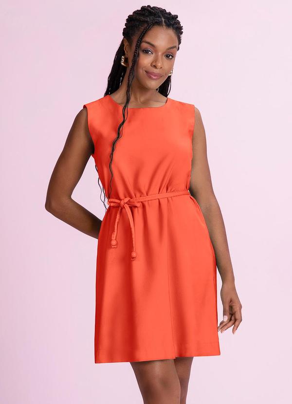 Vestido Curto Alfaiataria Laranja